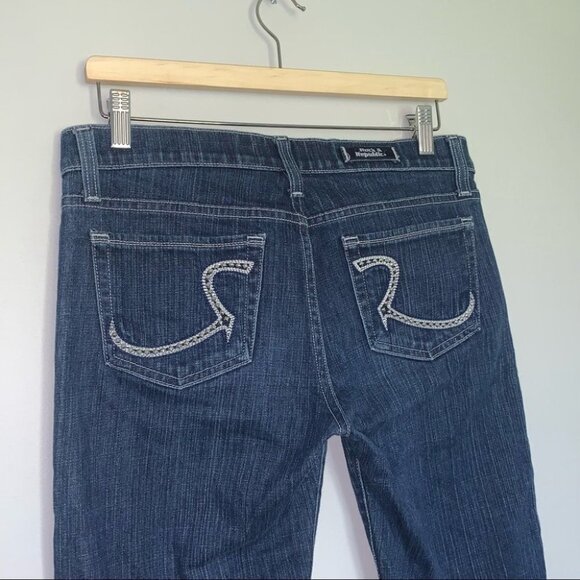 Rock & Republic Bootcut Low Rise Jeans Flare Embellished Pockets  Size 29‎ - Picture 4 of 6